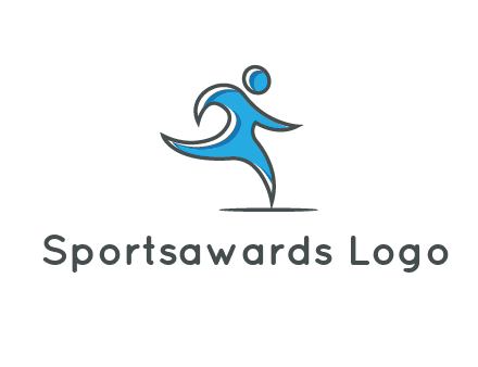 abstract man running icon