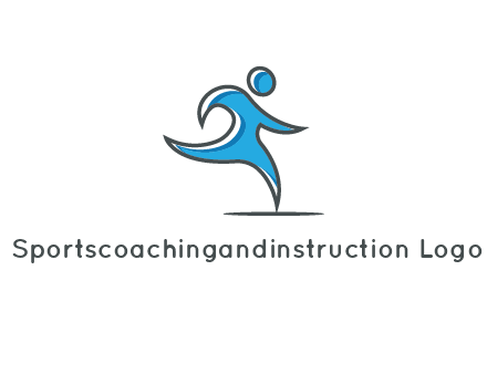 abstract man running icon