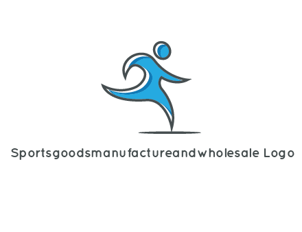 abstract man running icon