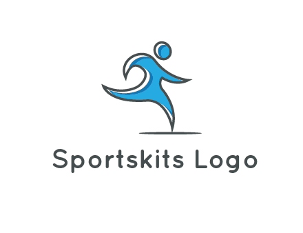 abstract man running icon