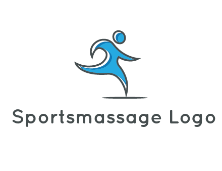abstract man running icon