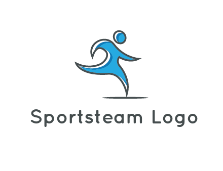 abstract man running icon