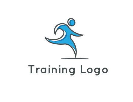 abstract man running icon