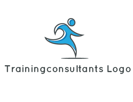 abstract man running icon