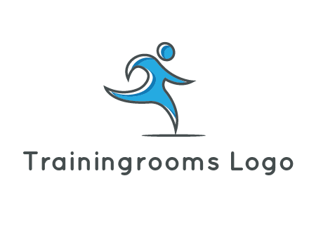 abstract man running icon