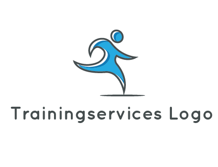abstract man running icon