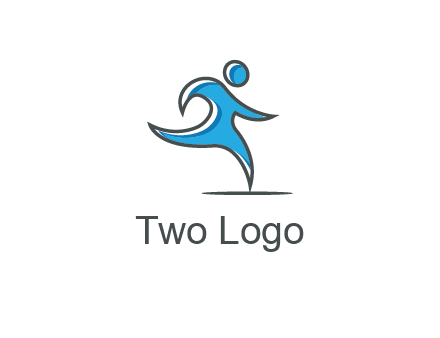 abstract man running icon
