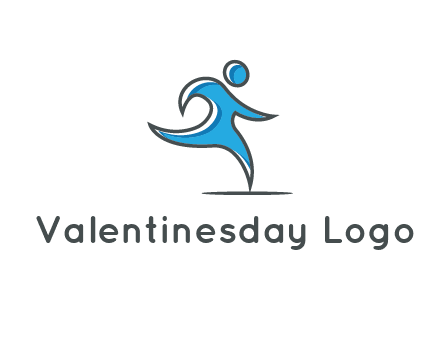 abstract man running icon
