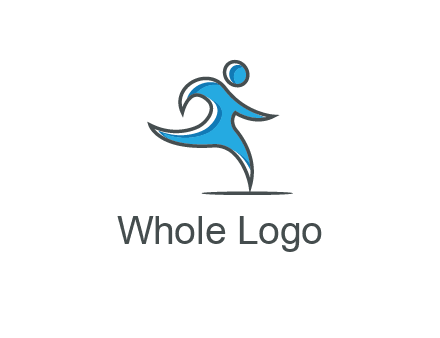 abstract man running icon
