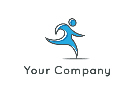 abstract man running icon