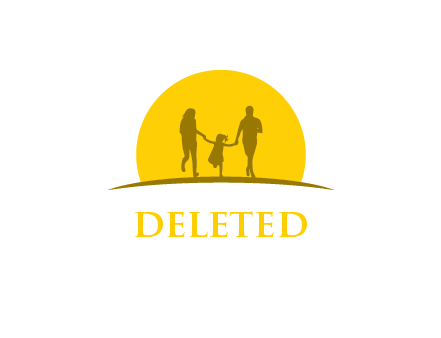 family enjoying the sun set logo