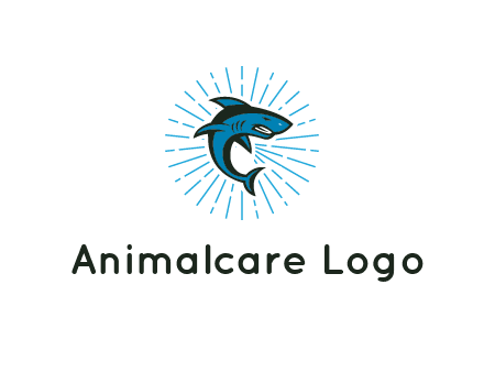 spark in circle behind angry shark 