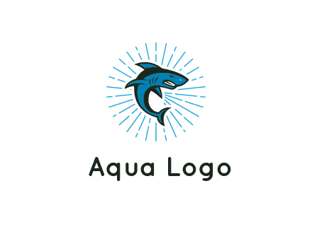 spark in circle behind angry shark 