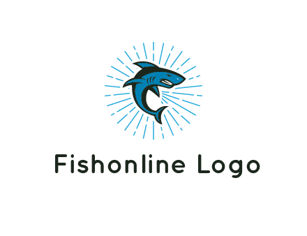 spark in circle behind angry shark 