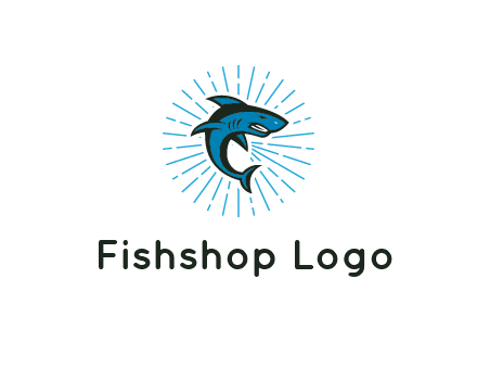 spark in circle behind angry shark 