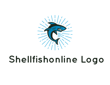spark in circle behind angry shark 