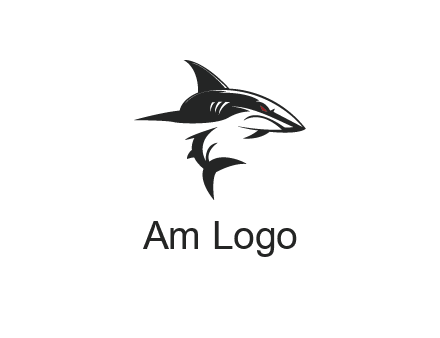 abstract angry shark 