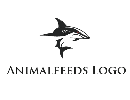 abstract angry shark 