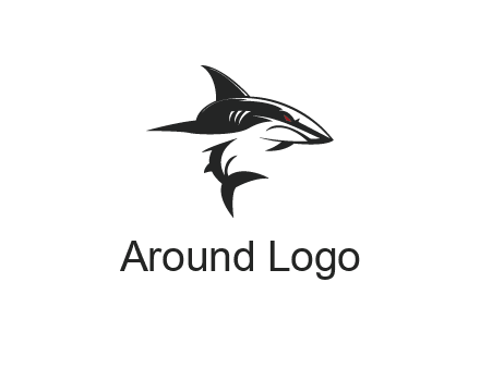 abstract angry shark 