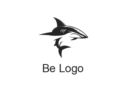 abstract angry shark 