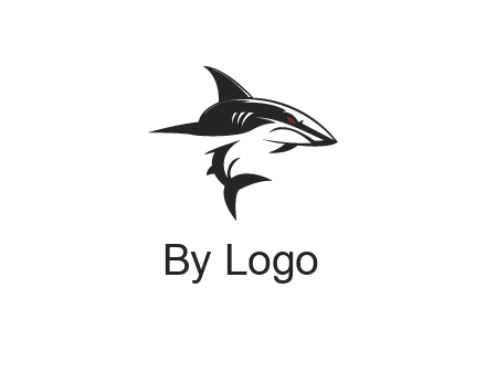 abstract angry shark 