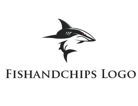 abstract angry shark 