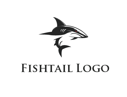 abstract angry shark 