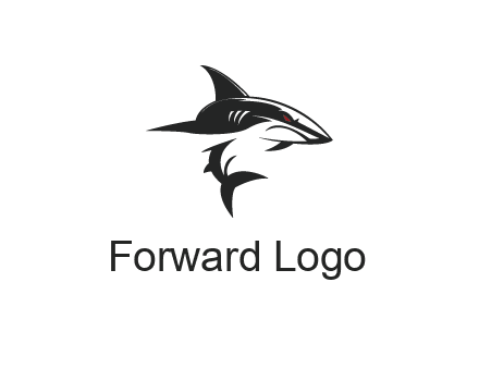 abstract angry shark 