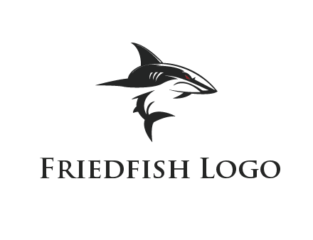 abstract angry shark 
