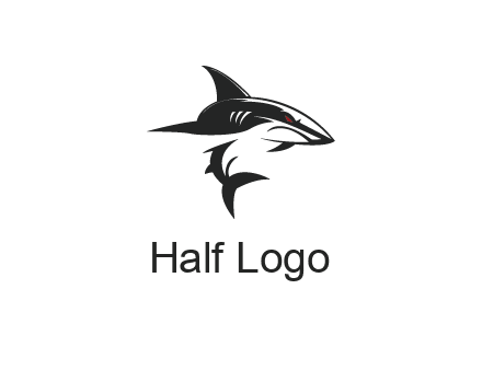 abstract angry shark 