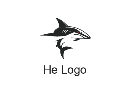 abstract angry shark 