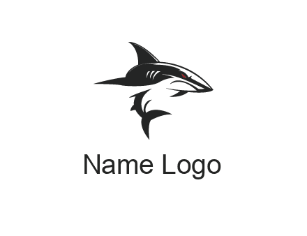 abstract angry shark 