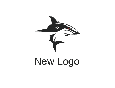abstract angry shark 
