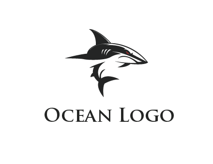 abstract angry shark 