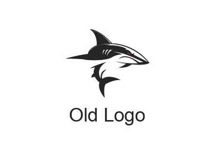 abstract angry shark 