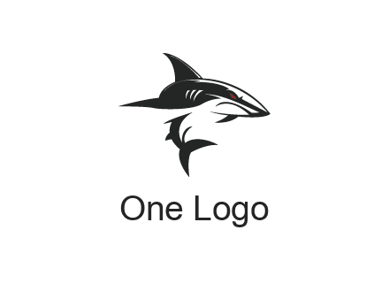 abstract angry shark 