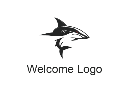 abstract angry shark 