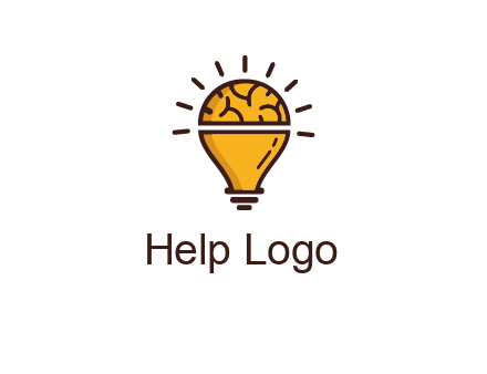 light bulb with brain