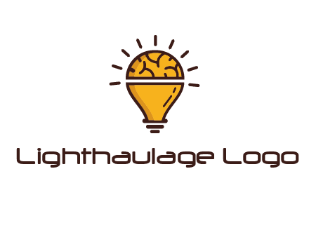 light bulb with brain