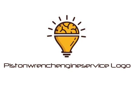 light bulb with brain