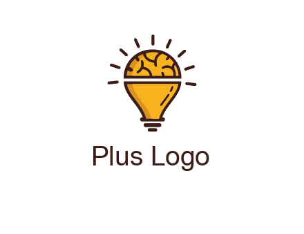 light bulb with brain
