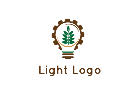 plant in negative spacing light bulb in gear 