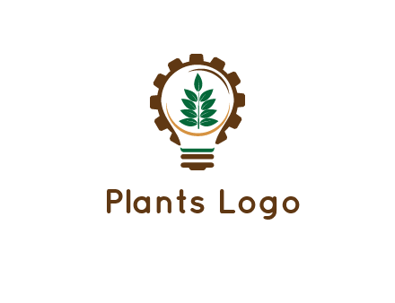 plant in negative spacing light bulb in gear 