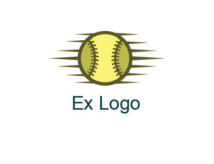 baseball with speedy lines