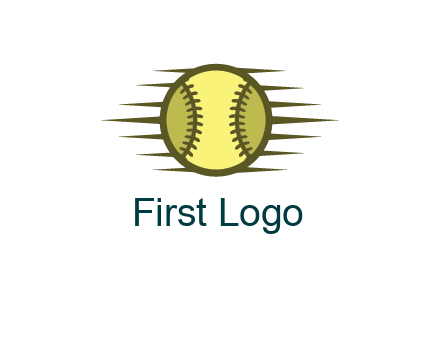 baseball with speedy lines
