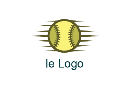 baseball with speedy lines