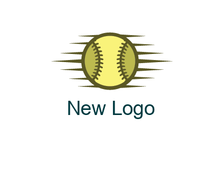 baseball with speedy lines