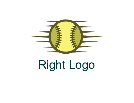 baseball with speedy lines