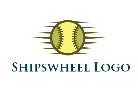 baseball with speedy lines
