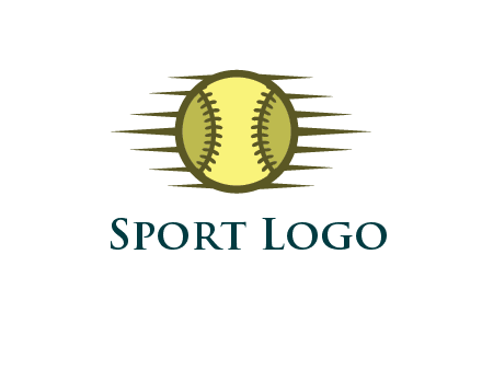 baseball with speedy lines
